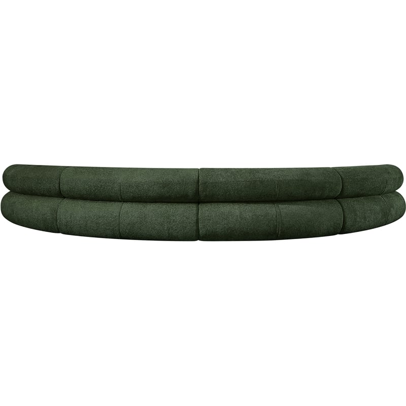 Bowery Hill Contemporary Soft Green Chenille Fabric Modular Sofa