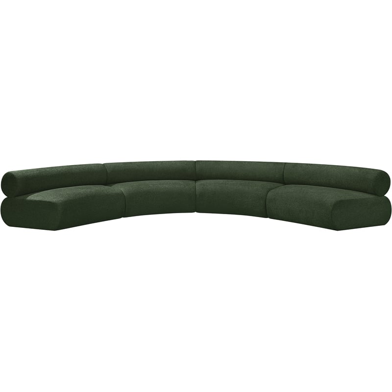 Bowery Hill Contemporary Soft Green Chenille Fabric Modular Sofa