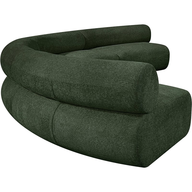 Bowery Hill Contemporary Soft Green Chenille Fabric Modular Sofa