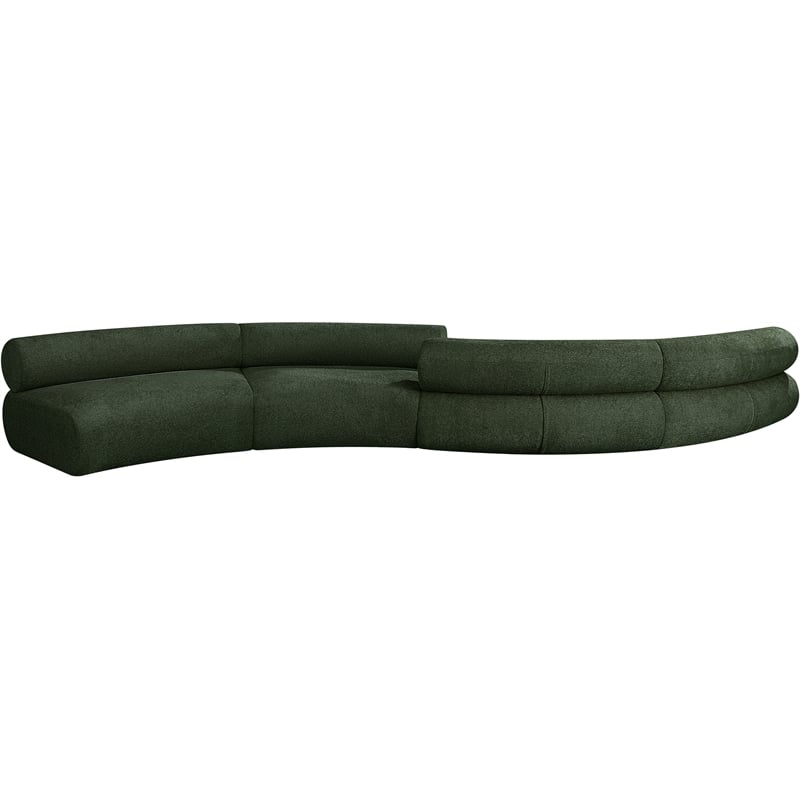 Bowery Hill Contemporary Soft Green Chenille Fabric Modular Sofa