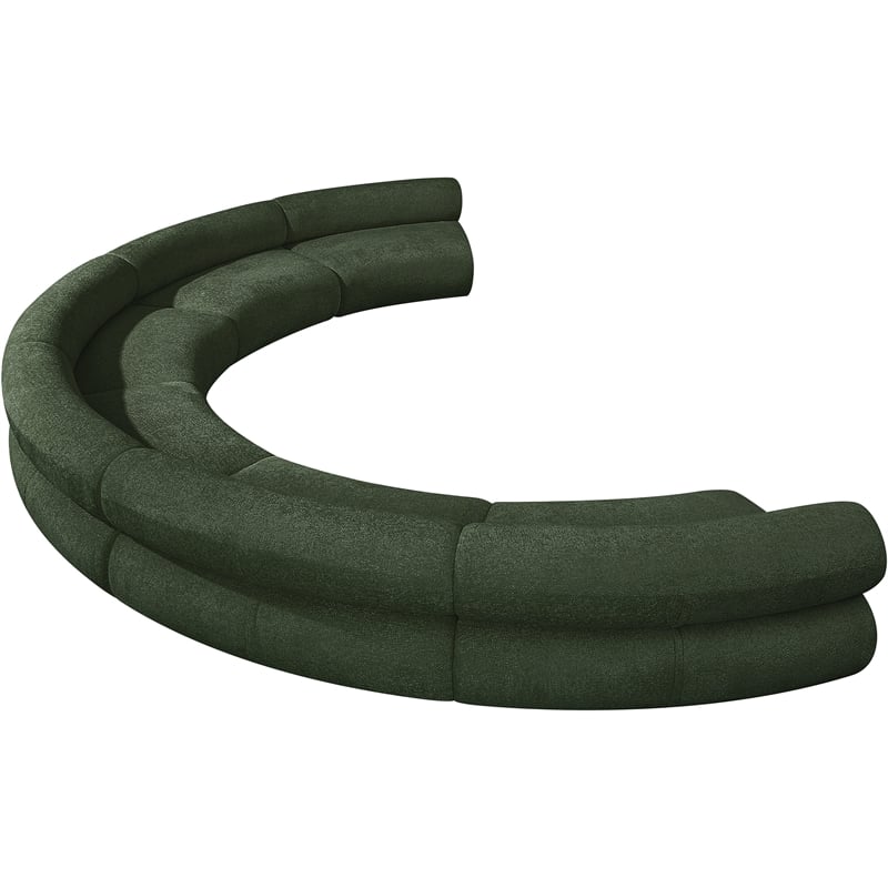 Bowery Hill Contemporary Soft Green Chenille Fabric Modular Sofa
