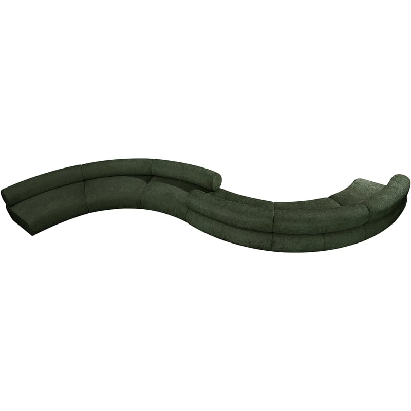 Bowery Hill Contemporary Soft Green Chenille Fabric Modular Sofa