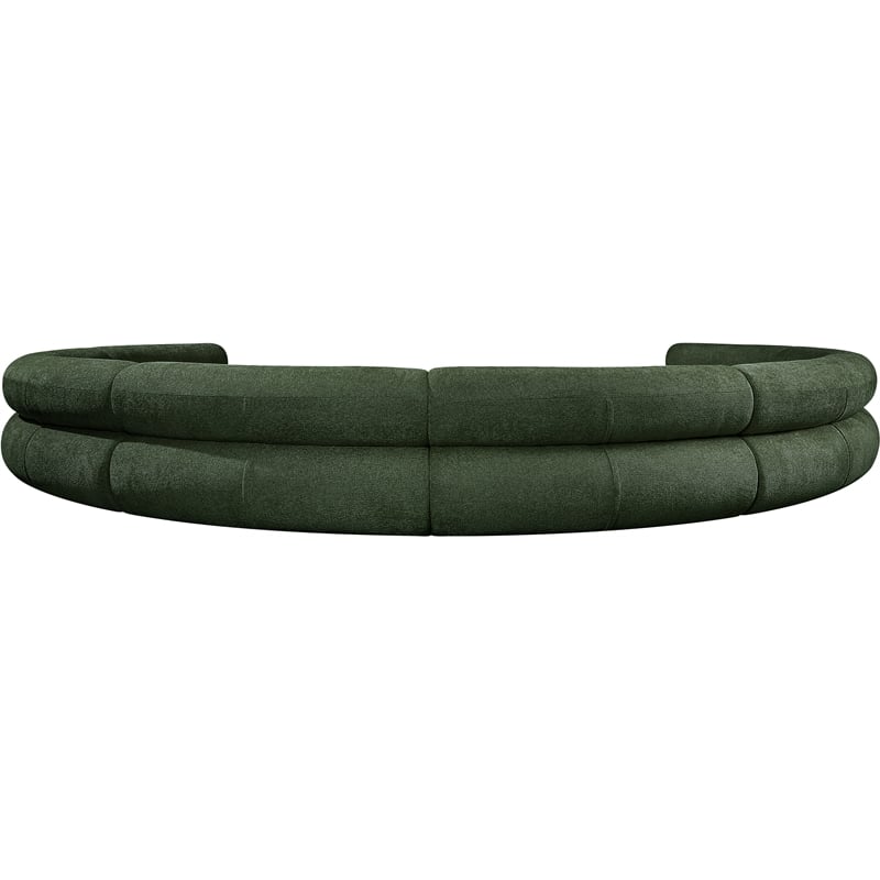 Bowery Hill Contemporary Soft Green Chenille Fabric Modular Sofa