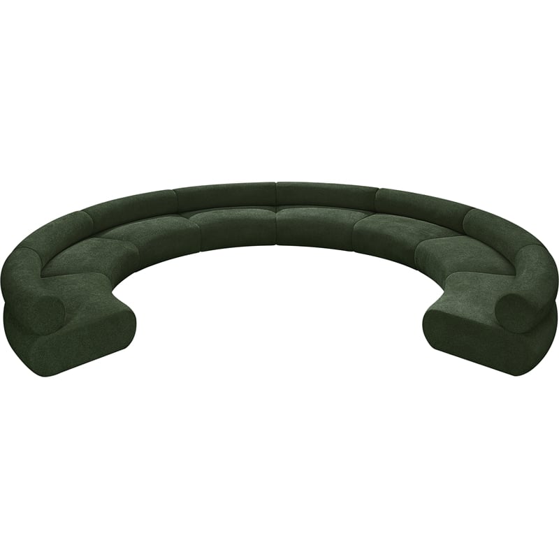 Bowery Hill Contemporary Soft Green Chenille Fabric Modular Sofa
