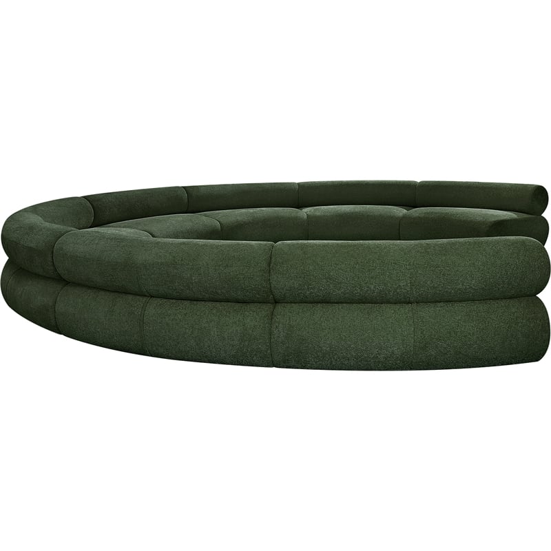 Bowery Hill Contemporary Soft Green Chenille Fabric Modular Sofa