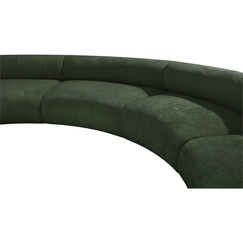 Bowery Hill Contemporary Soft Green Chenille Fabric Modular Sofa