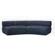 Bowery Hill Contemporary Soft Navy Chenille Fabric Modular Sofa