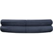 Bowery Hill Contemporary Soft Navy Chenille Fabric Modular Sofa
