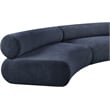 Bowery Hill Contemporary Soft Navy Chenille Fabric Modular Sofa
