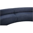 Bowery Hill Contemporary Soft Navy Chenille Fabric Modular Sofa