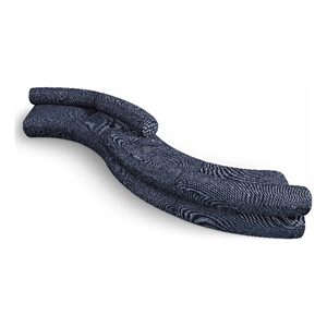 Bowery Hill Contemporary Soft Navy Chenille Fabric Modular Sofa