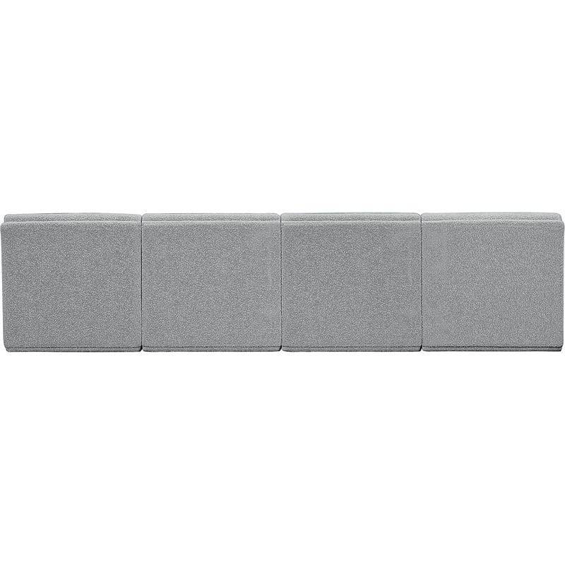 Bowery Hill Contemporary Rich Grey Boucle Fabric Modular Sofa