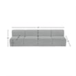 Bowery Hill Contemporary Rich Grey Boucle Fabric Modular Sofa