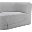Bowery Hill Contemporary Rich Grey Boucle Fabric Modular Sofa