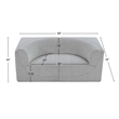 Bowery Hill Contemporary Rich Grey Boucle Fabric Modular Sofa