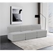 Bowery Hill Contemporary Rich Grey Boucle Fabric Modular Sofa