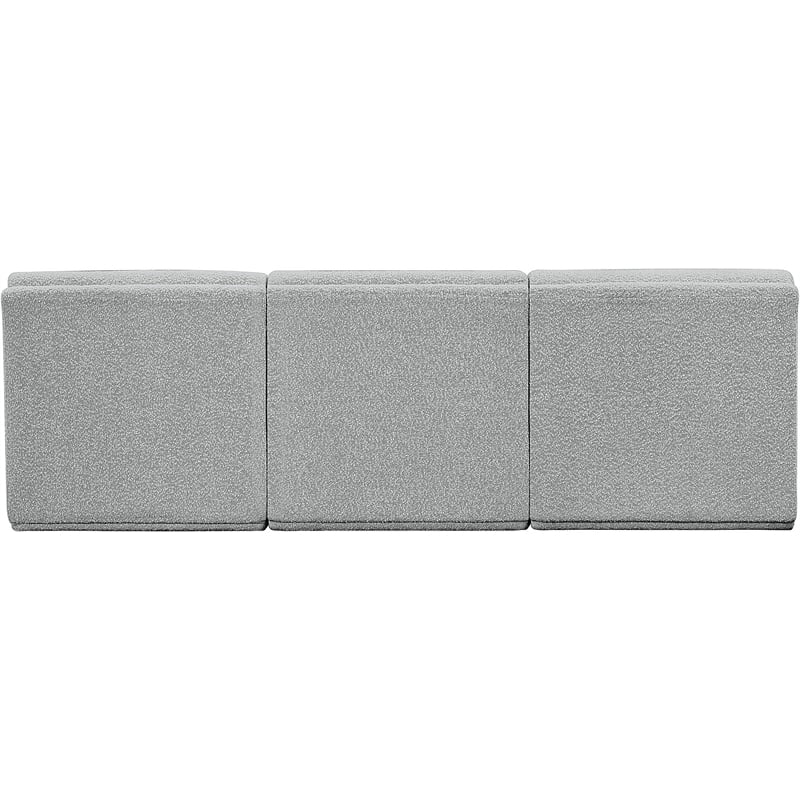 Bowery Hill Contemporary Rich Grey Boucle Fabric Modular Sofa