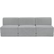 Bowery Hill Contemporary Rich Grey Boucle Fabric Modular Sofa