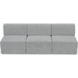 Bowery Hill Contemporary Rich Grey Boucle Fabric Modular Sofa