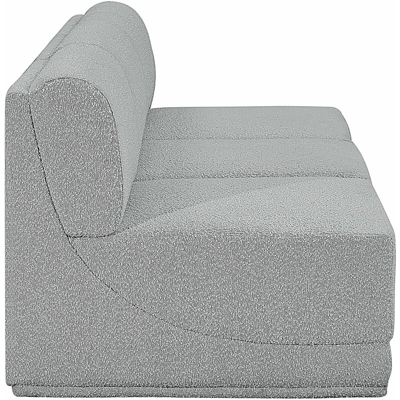 Bowery Hill Contemporary Rich Grey Boucle Fabric Modular Sofa