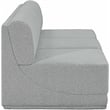 Bowery Hill Contemporary Rich Grey Boucle Fabric Modular Sofa
