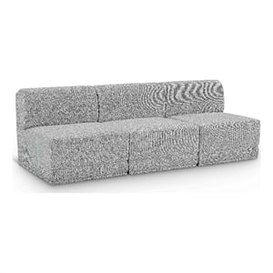 Bowery Hill Contemporary Rich Grey Boucle Fabric Modular Sofa