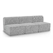 Bowery Hill Contemporary Rich Grey Boucle Fabric Modular Sofa