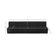 Bowery Hill Contemporary Rich Black Boucle Fabric Modular Sofa