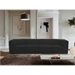 Bowery Hill Contemporary Rich Black Boucle Fabric Modular Sofa