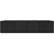 Bowery Hill Contemporary Rich Black Boucle Fabric Modular Sofa