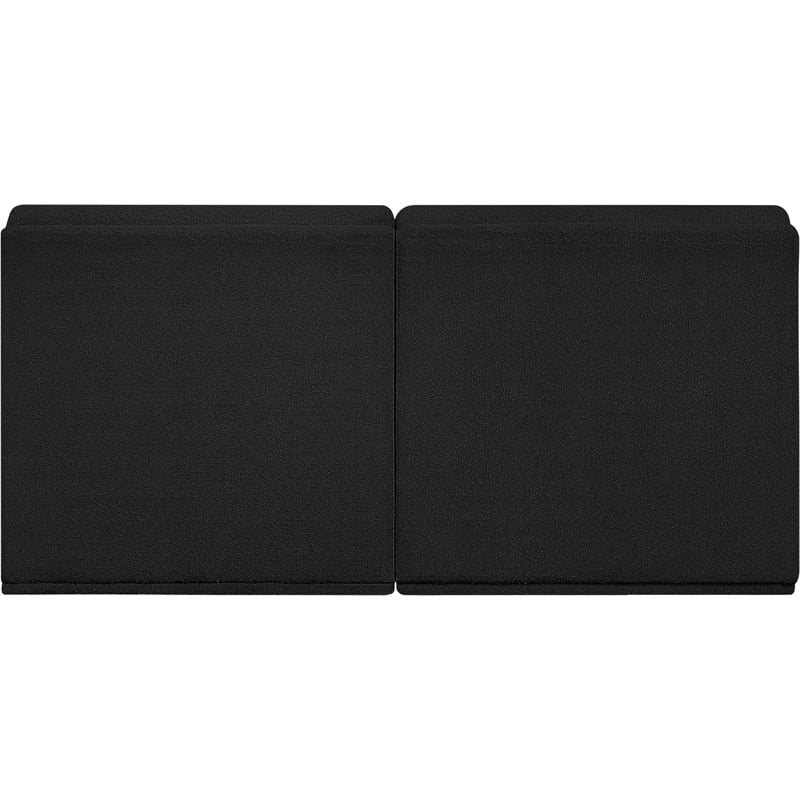 Bowery Hill Contemporary Rich Black Boucle Fabric Modular Sofa