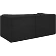 Bowery Hill Contemporary Rich Black Boucle Fabric Modular Sofa