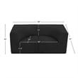 Bowery Hill Contemporary Rich Black Boucle Fabric Modular Sofa