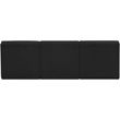 Bowery Hill Contemporary Rich Black Boucle Fabric Modular Sofa