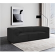 Bowery Hill Contemporary Rich Black Boucle Fabric Modular Sofa