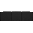 Bowery Hill Contemporary Rich Black Boucle Fabric Modular Sofa