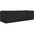 Bowery Hill Contemporary Rich Black Boucle Fabric Modular Sofa