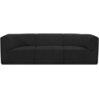 Bowery Hill Contemporary Rich Black Boucle Fabric Modular Sofa