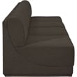 Bowery Hill Contemporary Rich Brown Boucle Fabric Modular Sofa
