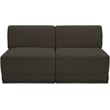 Bowery Hill Contemporary Rich Brown Boucle Fabric Modular Sofa