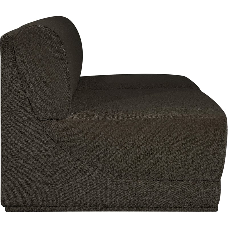 Bowery Hill Contemporary Rich Brown Boucle Fabric Modular Sofa