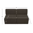 Bowery Hill Contemporary Rich Brown Boucle Fabric Modular Sofa