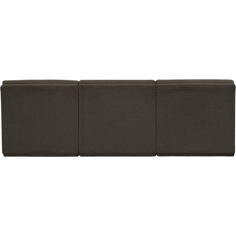 Bowery Hill Contemporary Rich Brown Boucle Fabric Modular Sofa