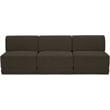 Bowery Hill Contemporary Rich Brown Boucle Fabric Modular Sofa