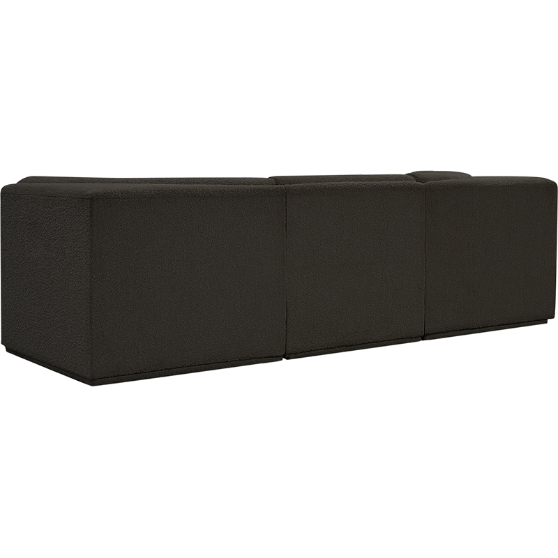 Bowery Hill Contemporary Rich Brown Boucle Fabric Modular Sofa