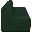 Bowery Hill Contemporary Rich Green Boucle Fabric Modular Sofa