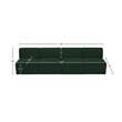 Bowery Hill Contemporary Rich Green Boucle Fabric Modular Sofa