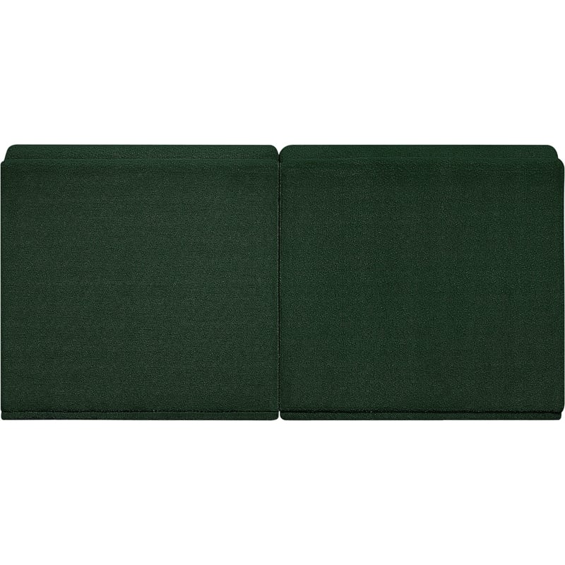 Bowery Hill Contemporary Rich Green Boucle Fabric Modular Sofa