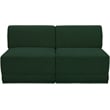 Bowery Hill Contemporary Rich Green Boucle Fabric Modular Sofa