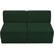 Bowery Hill Contemporary Rich Green Boucle Fabric Modular Sofa